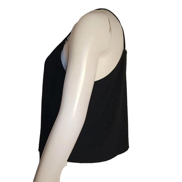 BRANDY MELVILLE Solid All Black V Neck Spaghetti Strap Camisole Top Womens OS - Picture 2 of 6